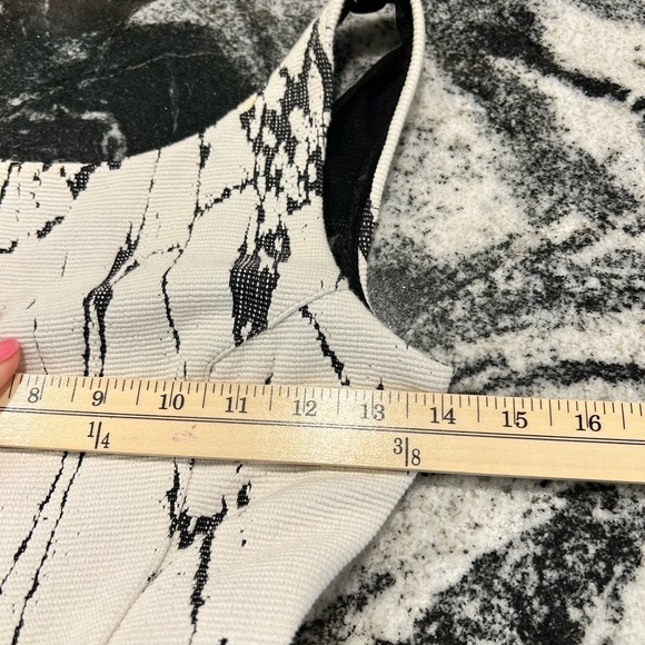 DESIGN LAB  & Lord and Taylor marbling effect sleeves skater dress - Picture 8 of 13